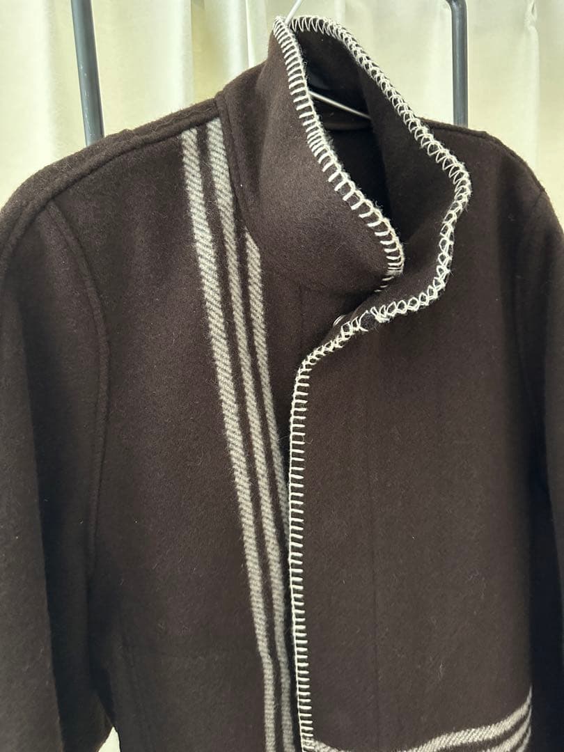 3man/M/ウール/スリーマン/ブラウン/茶/ブランケットジャケット