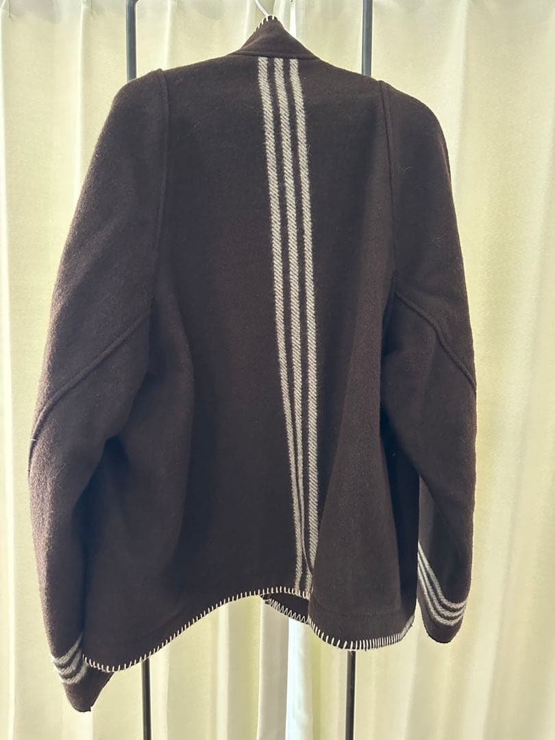 3man/M/ウール/スリーマン/ブラウン/茶/ブランケットジャケット