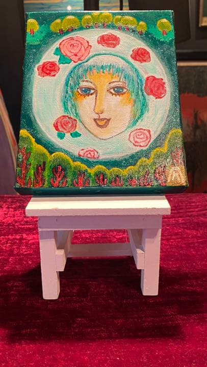 アクリル画】 商品名 透めいな貴方 0号 ミニチェアー付き