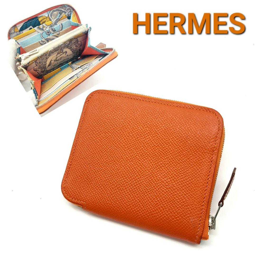 エルメス ヴォーエプソン アザップコンパクト シルクイン コンパクトウォレット