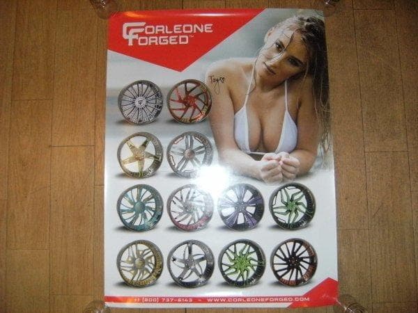 非売品★CORLEONE FORGED WHEELS 美女 サイン入り ポスター