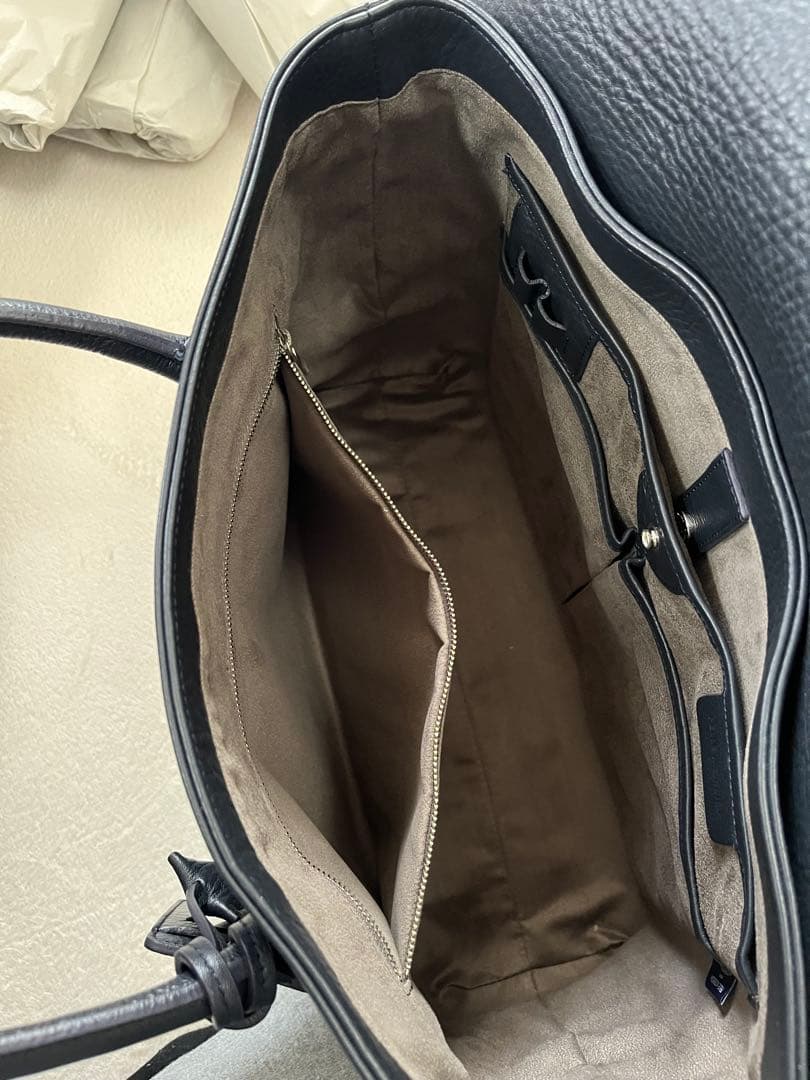 黒 レザー ビジネス トートバッグ