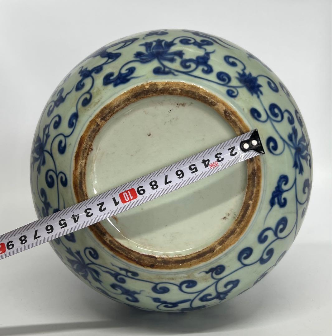 中国清時代　青花染付花瓶　重さ:4900g