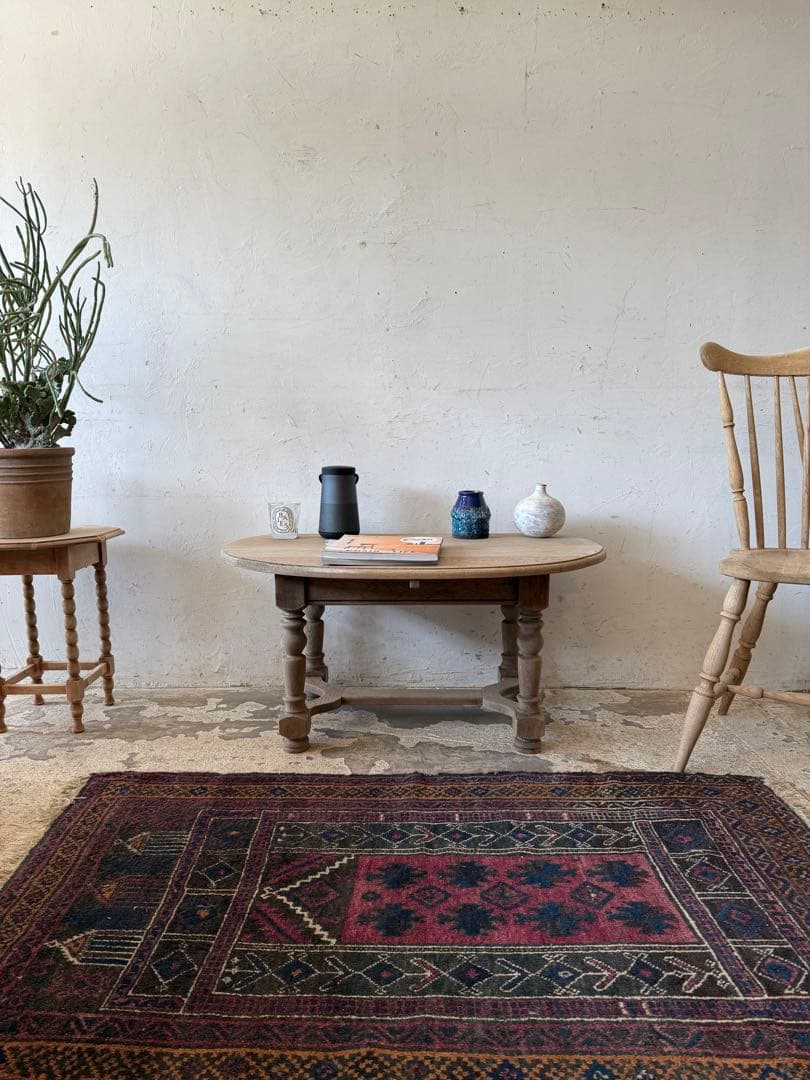 ビンテージ　ドロップリーフサイドテーブル　ドロップリーフコーヒーテーブル　剥離