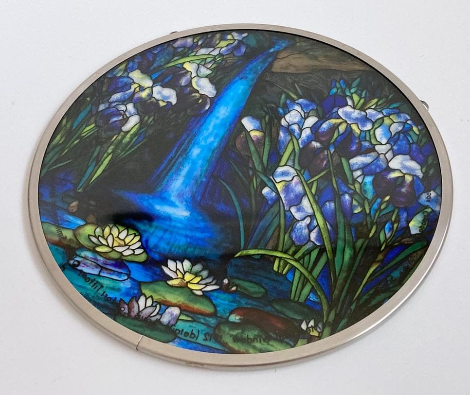 ★貴重★ ルイス・C・ティファニー 『滝』 円形 ステンドグラス 睡蓮