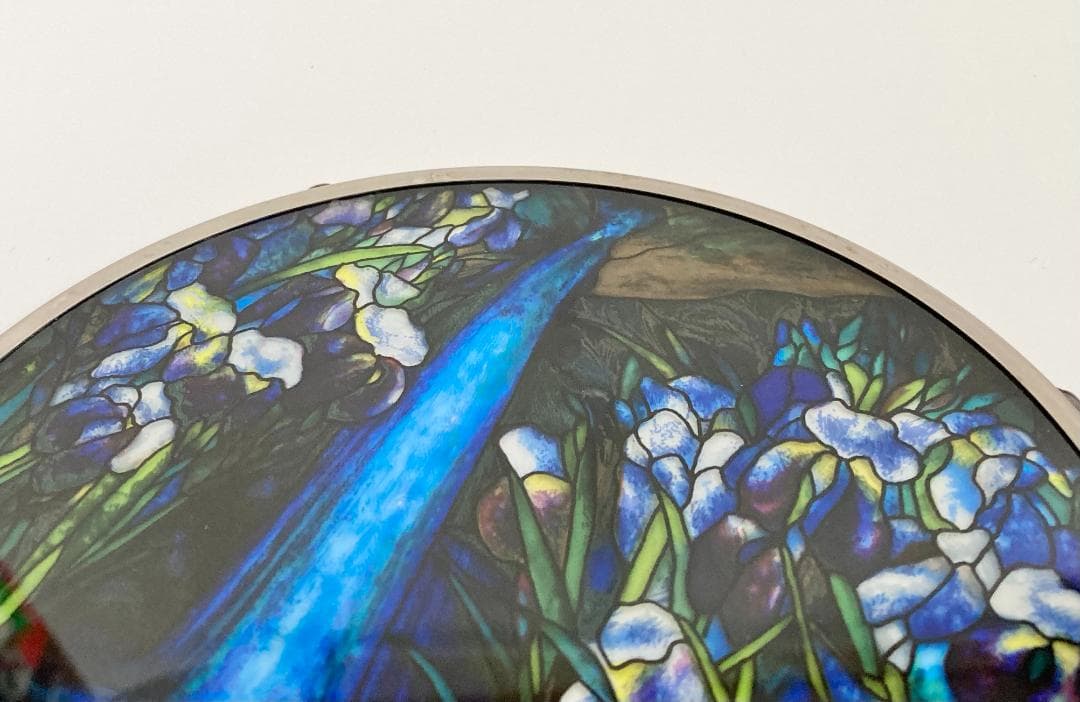 ★貴重★ ルイス・C・ティファニー 『滝』 円形 ステンドグラス 睡蓮