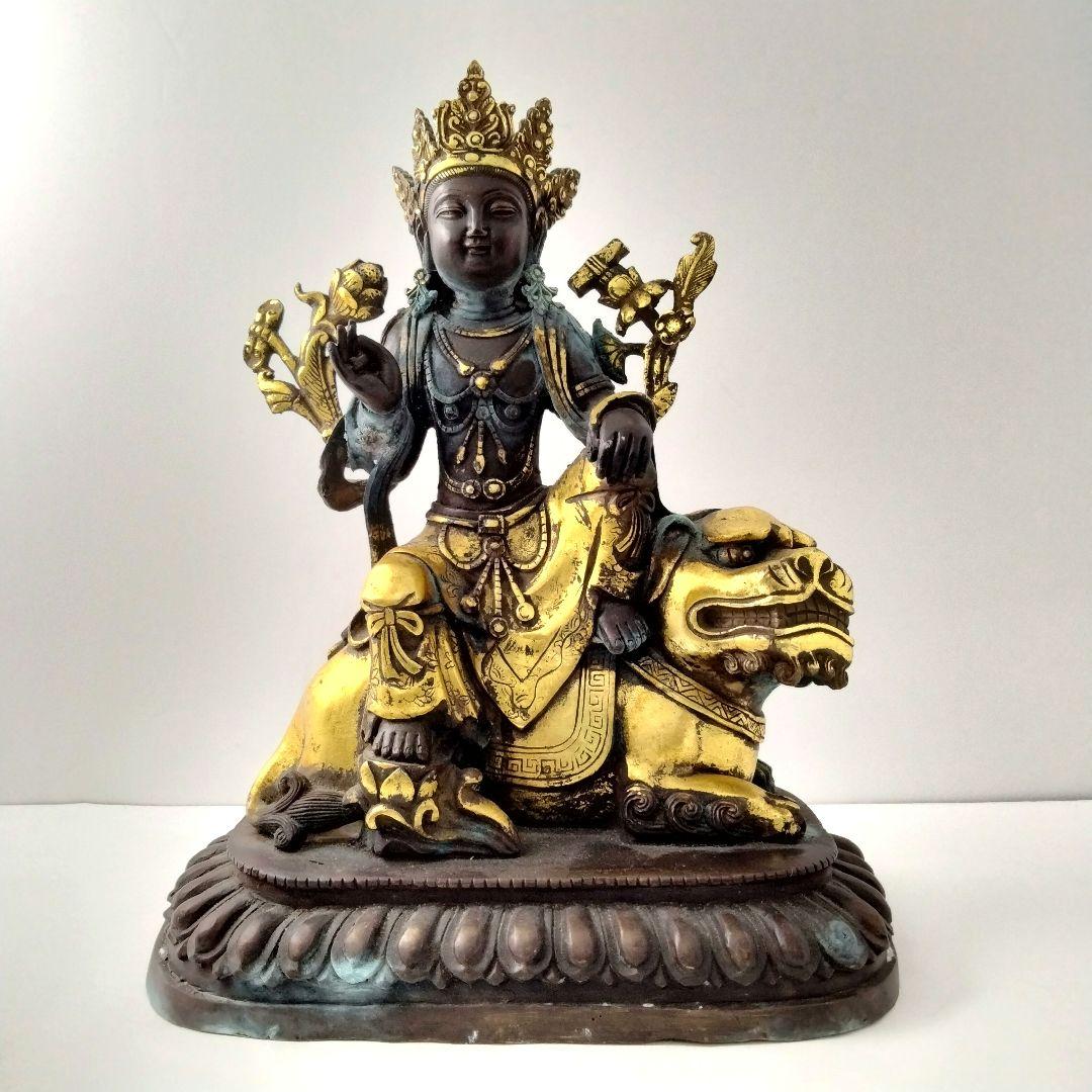 Ｘ207 収集家放出品　時代チベット仏像　鍍金仏