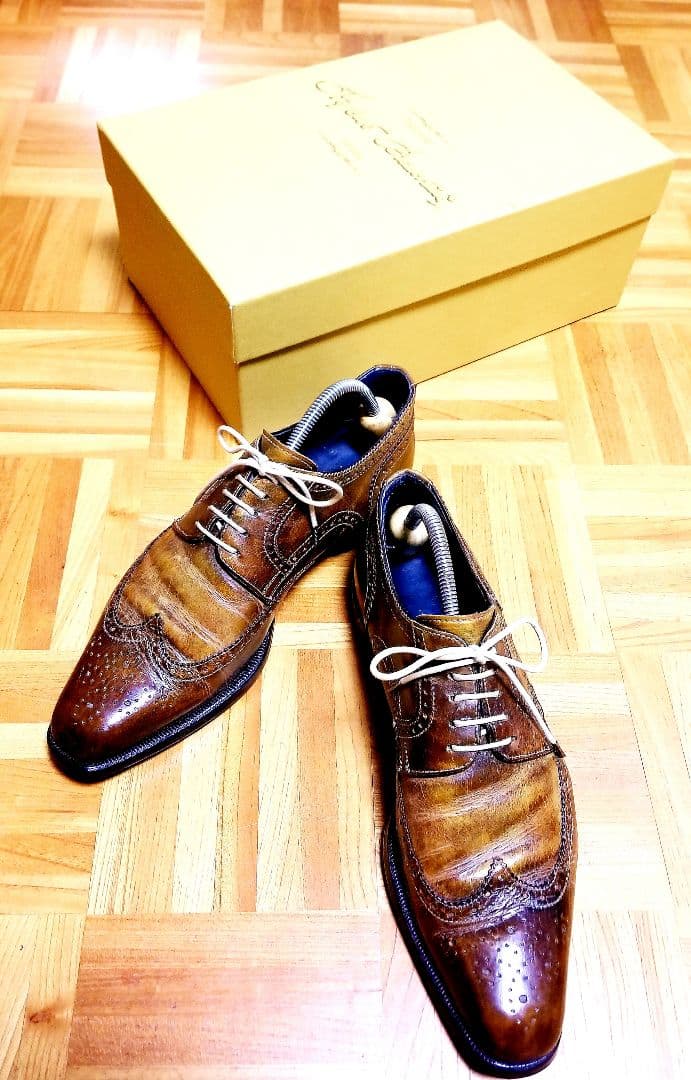 ブ*ン様 STEFANO BRANCHINI ウィングチップ パティーヌ 8 1