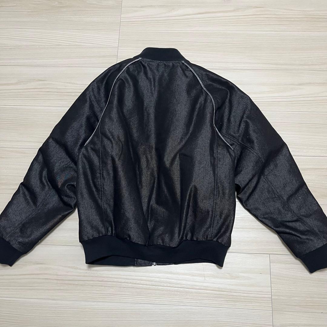 adidas デニムジャケット　M、L相当 ブラック　デニムジャケット　y2k