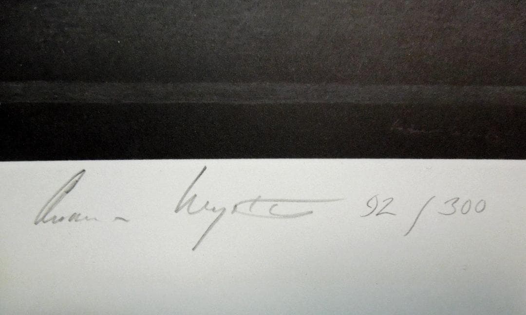 レア　210万円　真作　アンドリュー・ワイエス　直筆サイン　アメリカ　写実主義