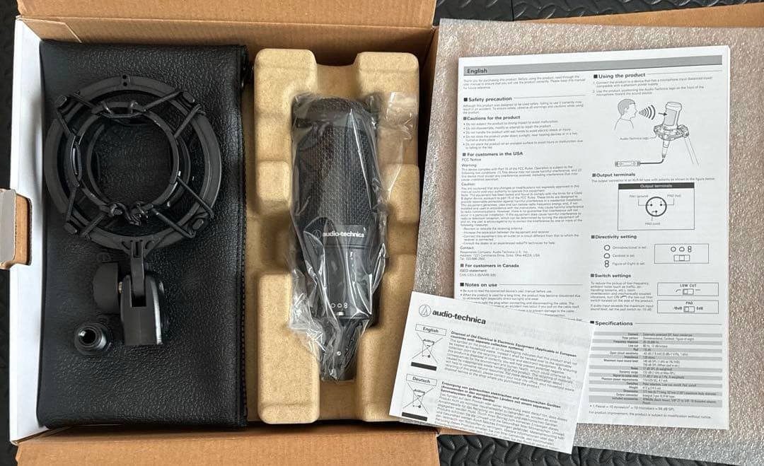 ほぼ新品★audio-technica AT2050 コンデンサーマイクセット