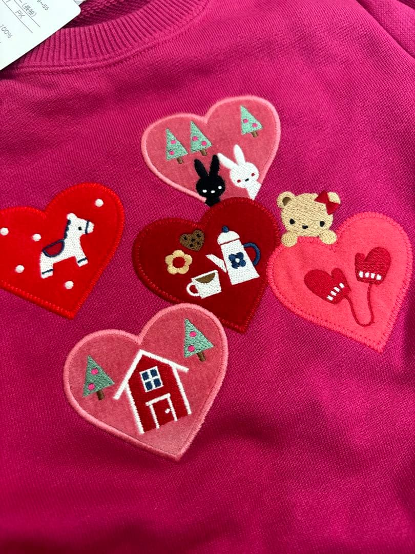 ねねみん　ファミリア　トレーナー　ピンク　100