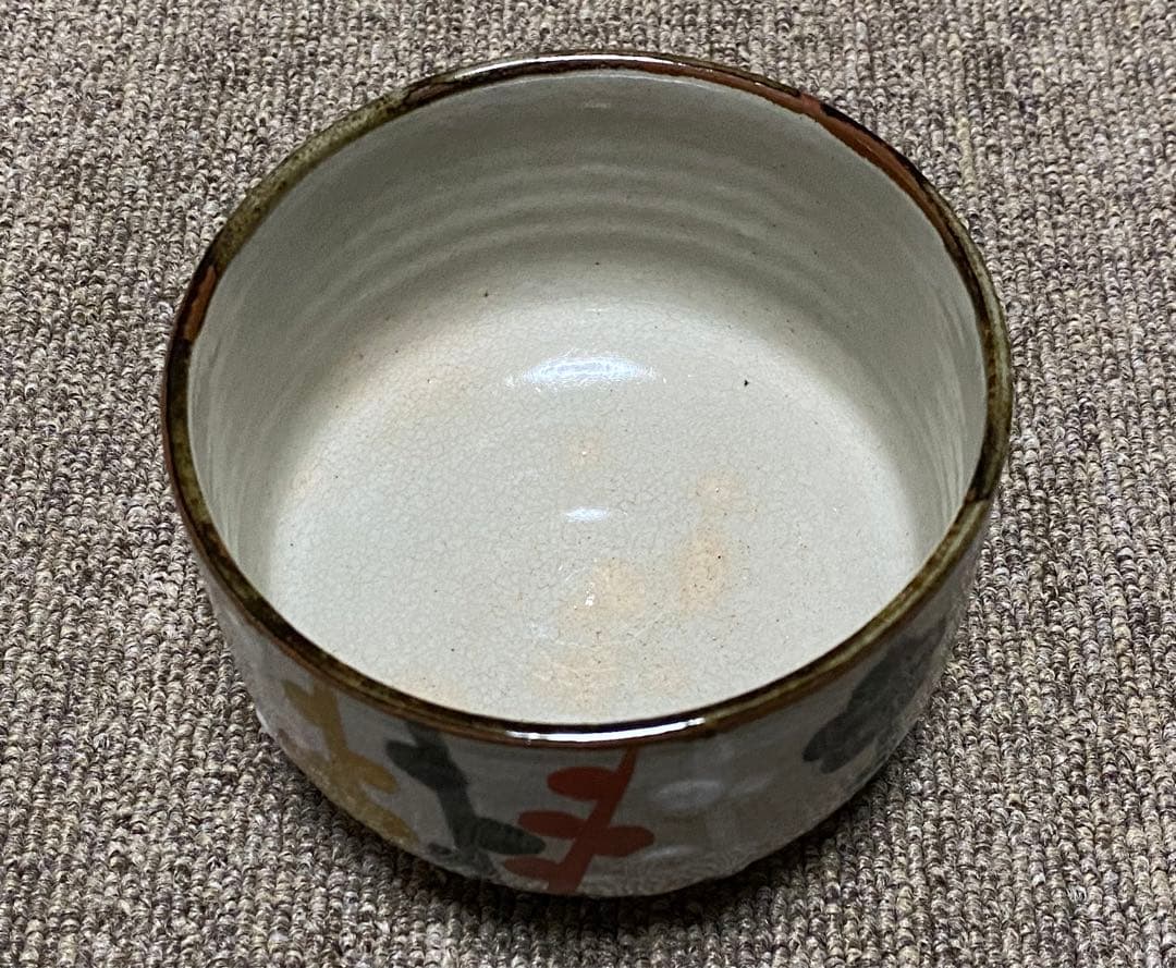 槍梅 色絵茶碗 乾山造