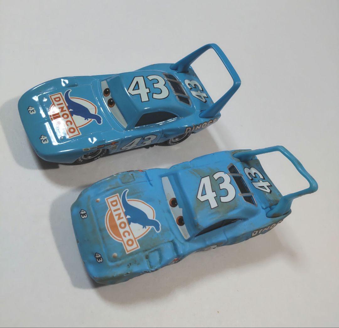 【美品】マテル ディズニー Carsカーズ KING＆DAMAGED KING