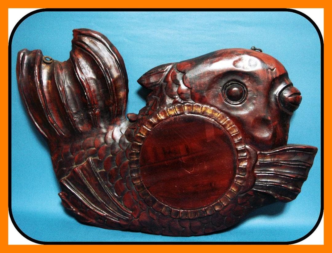 833『木製 魚板 魚鼓』　/骨董品 古美術 古道具 アンティーク 古玩