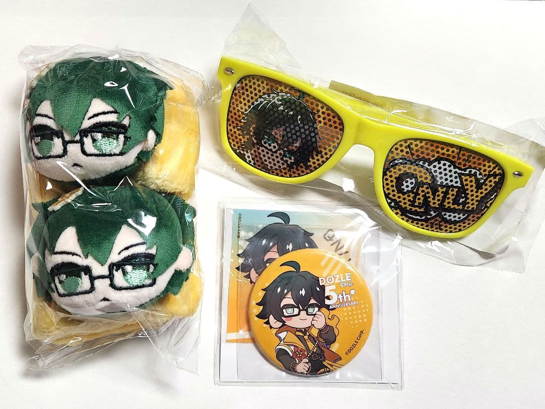 ドズル社 5周年くじ おんりー　３種セット　リストバンド　サングラス　缶バッジ