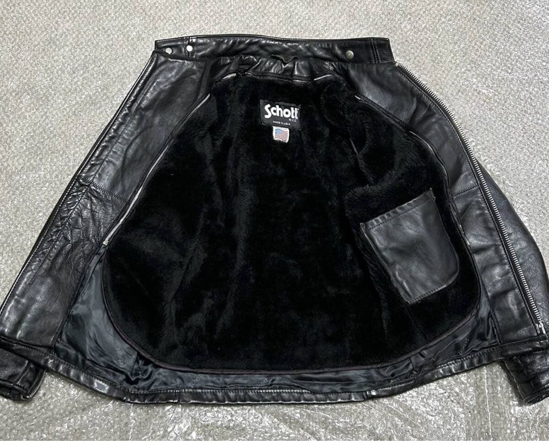 ① schott ライナー付 641【36】 米国製◇革ジャンGPZハーレー