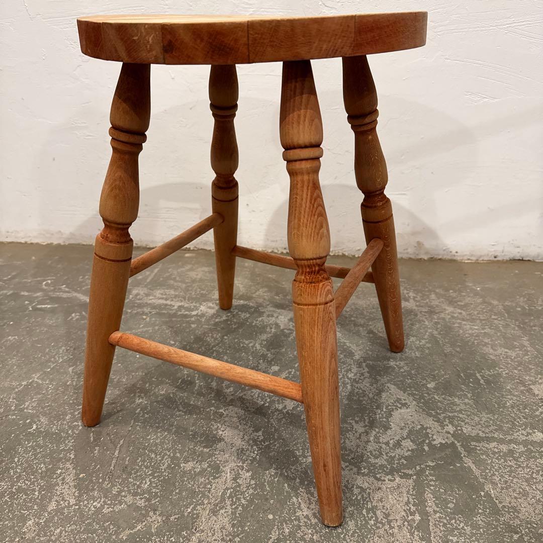 erina様木製　ラウンド　スツール　剥離　2