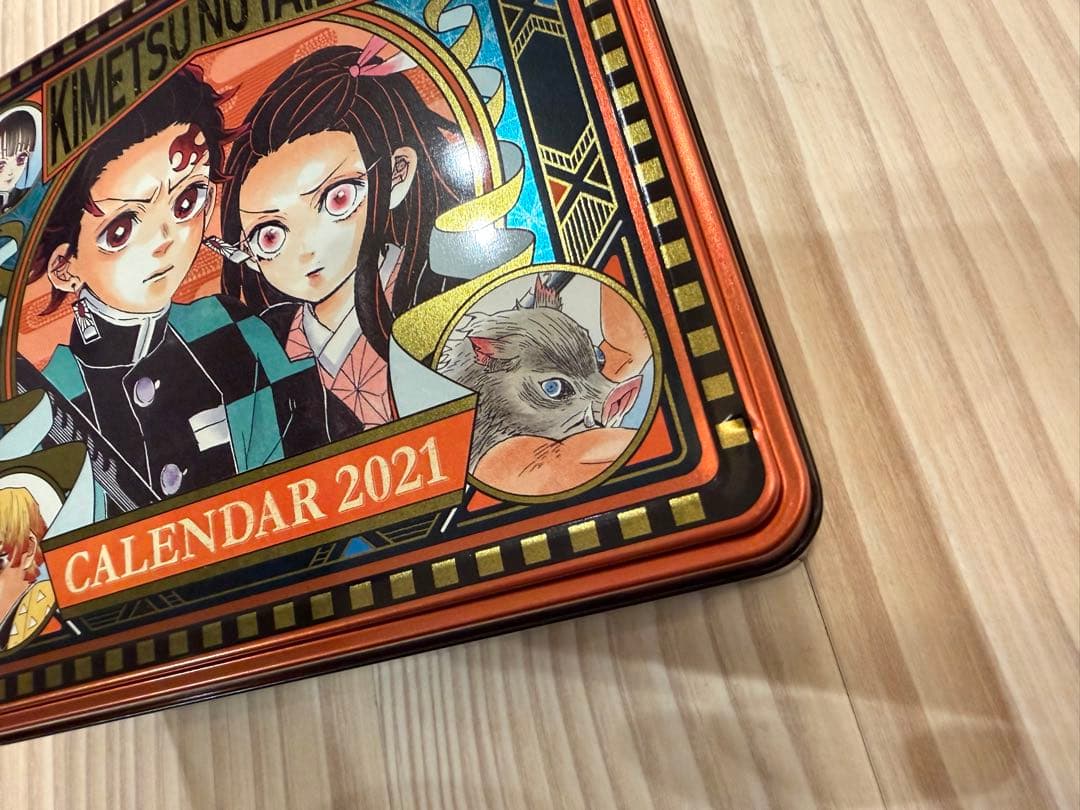 未使用 鬼滅の刃 特製缶入り 日めくりカレンダー 2021