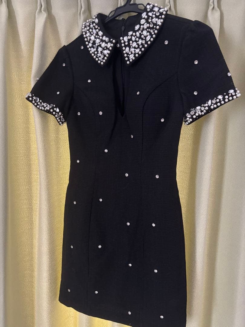 jewels ビジューミニドレス パール 半袖