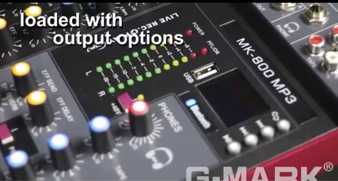 G-MARK MK800 MP3アナログミキサーミキサー8つのマイク入力Gマーク