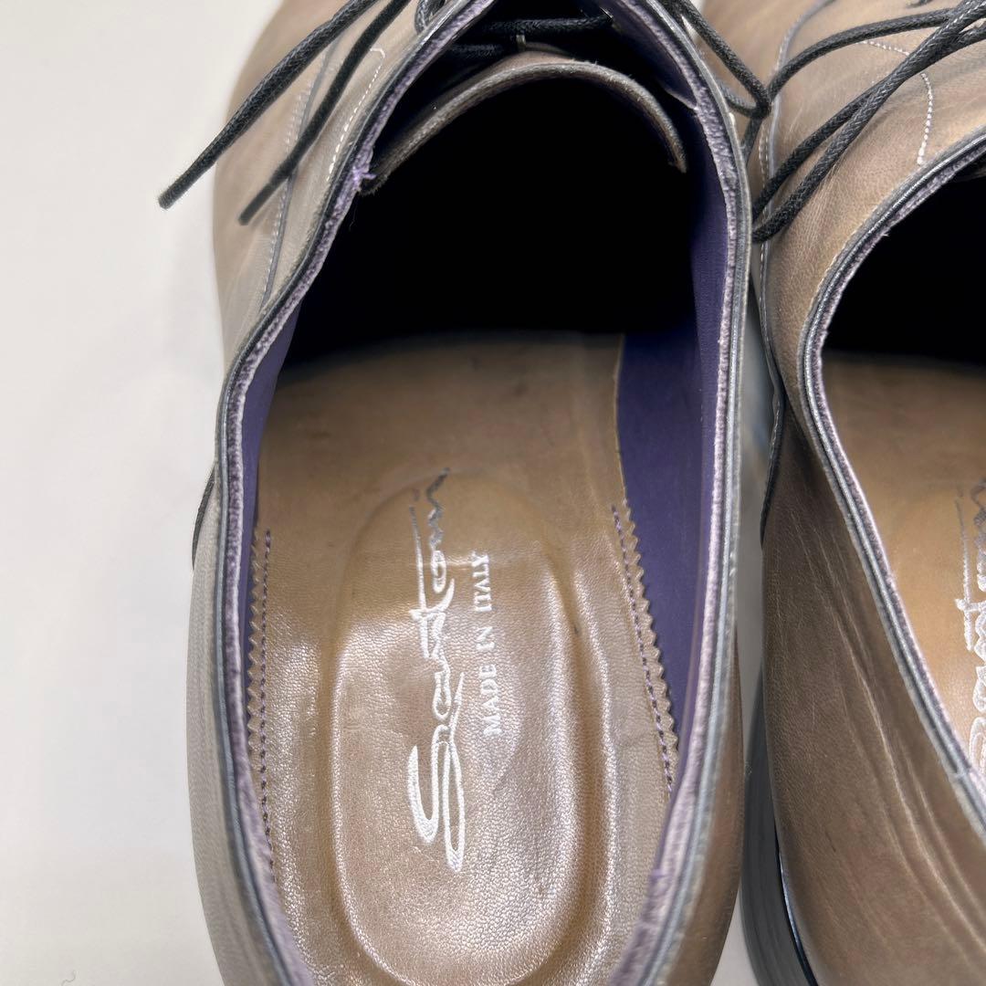 サントーニ Santoni レザー ビジネスシューズ 8.5 27cm ブラウン