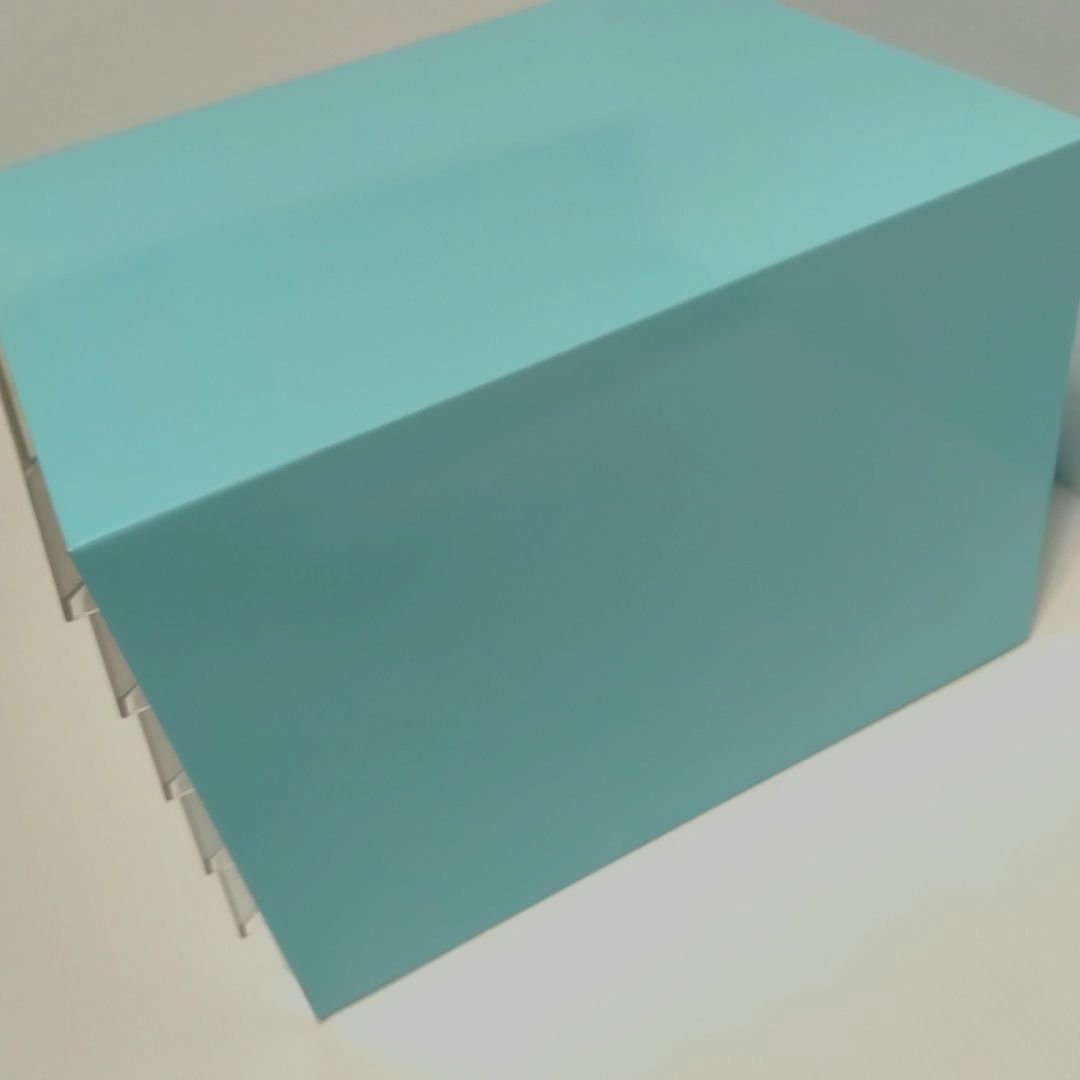 ナカバヤシ スチール レターラック 書類ケース 卓上 水色 昭和レトロ