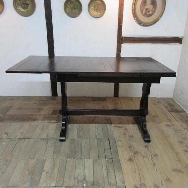 イギリス アンティーク 家具 ダイニングテーブル ドローリーフ 英国 6669d