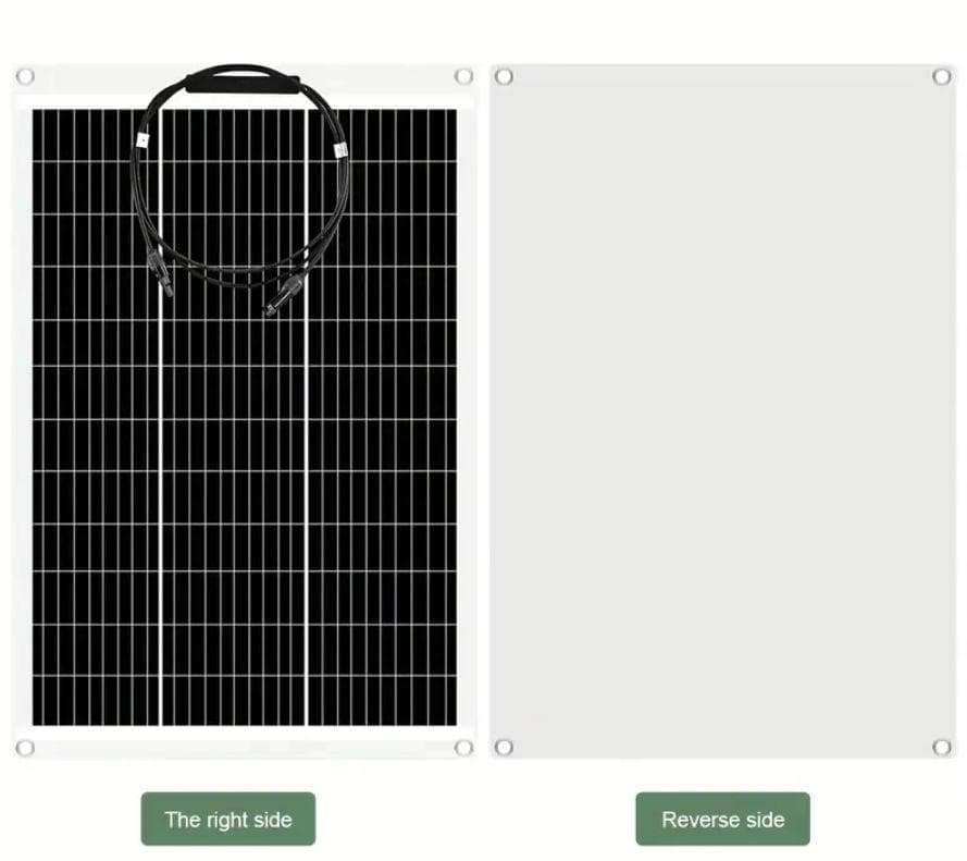 1123 曲がる! 100W2枚で200W ソーラーパネルキット コントローラー