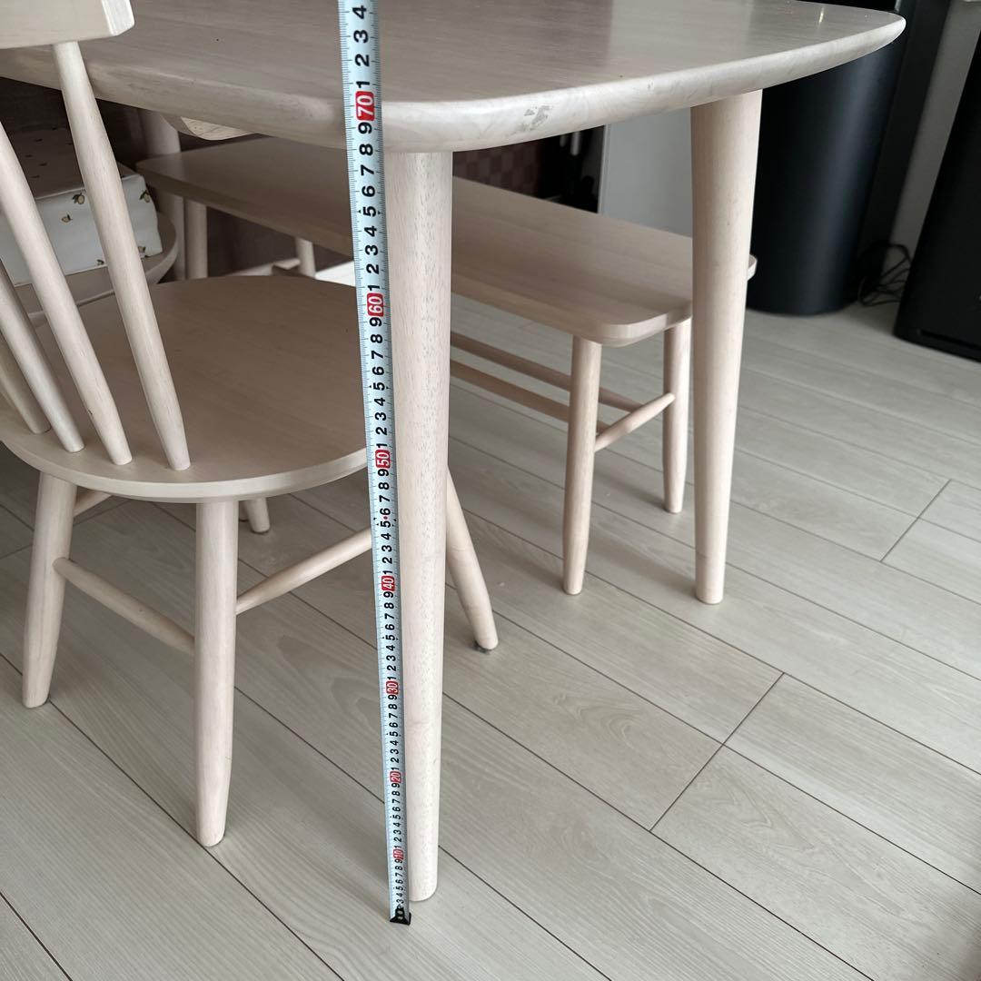 【2/2まで期間限定】【ニトリ】ダイニングテーブル ホワイトウォッシュ