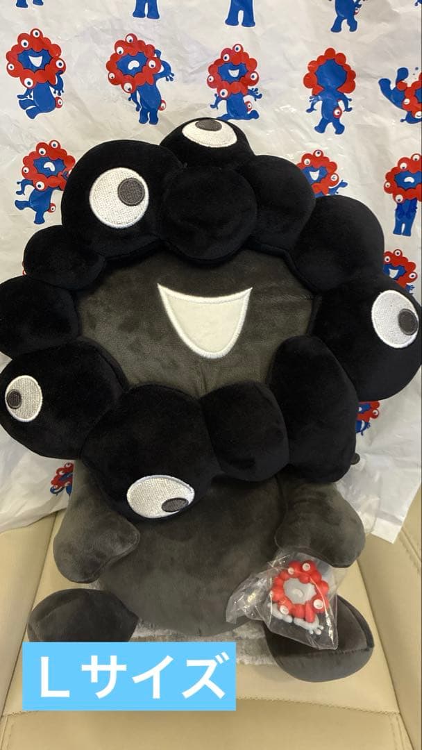 おまけ付き⭐︎ミャクミャクお手玉風ぬいぐるみ　Lサイズ 黒　ブラック　万博