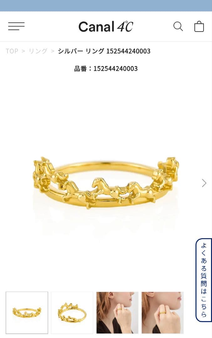 Canal ４℃ シルバーリング 馬 馬九 うまくいく