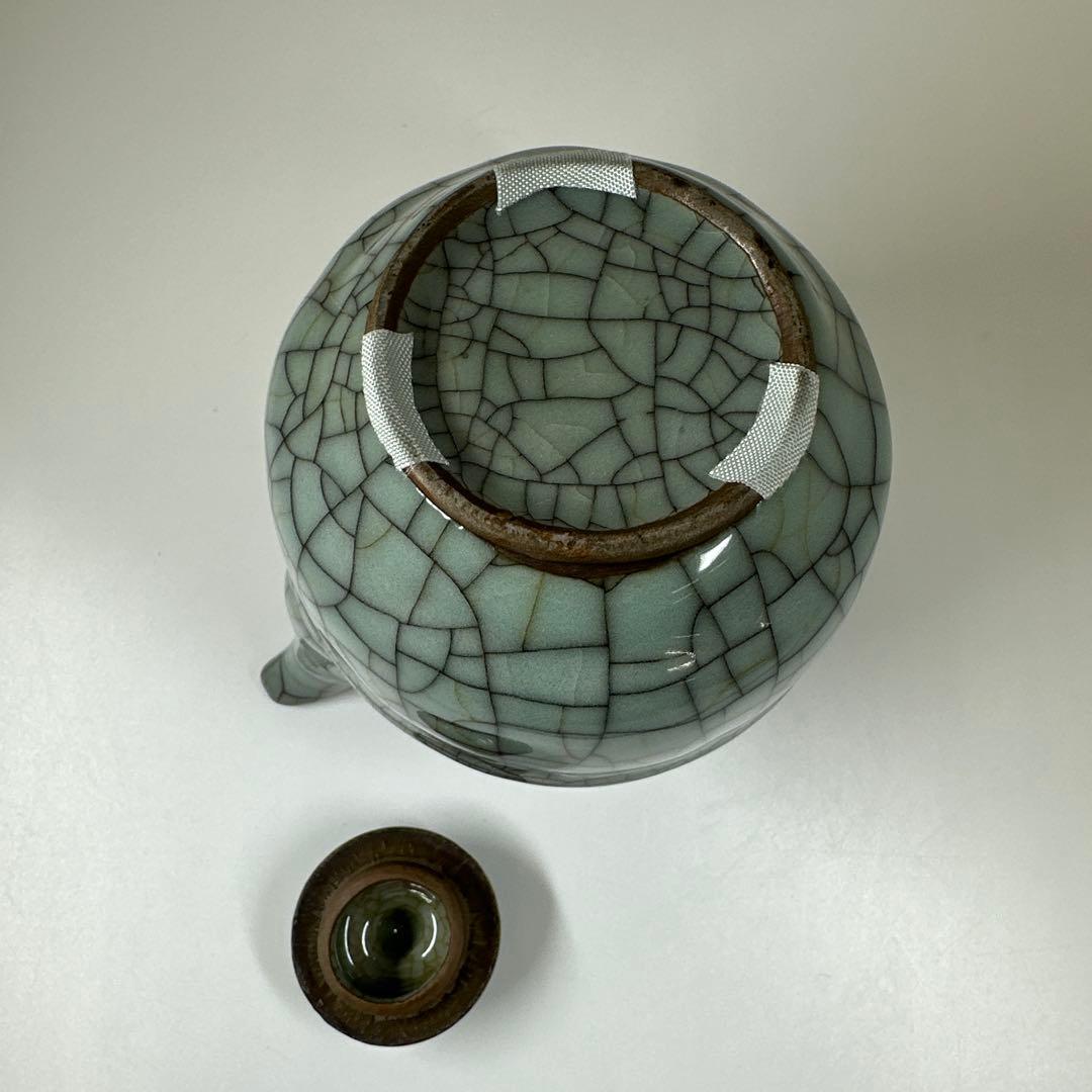 中国　古窯　哥窯水次　高さ13cm タカチ　東な7-0413①