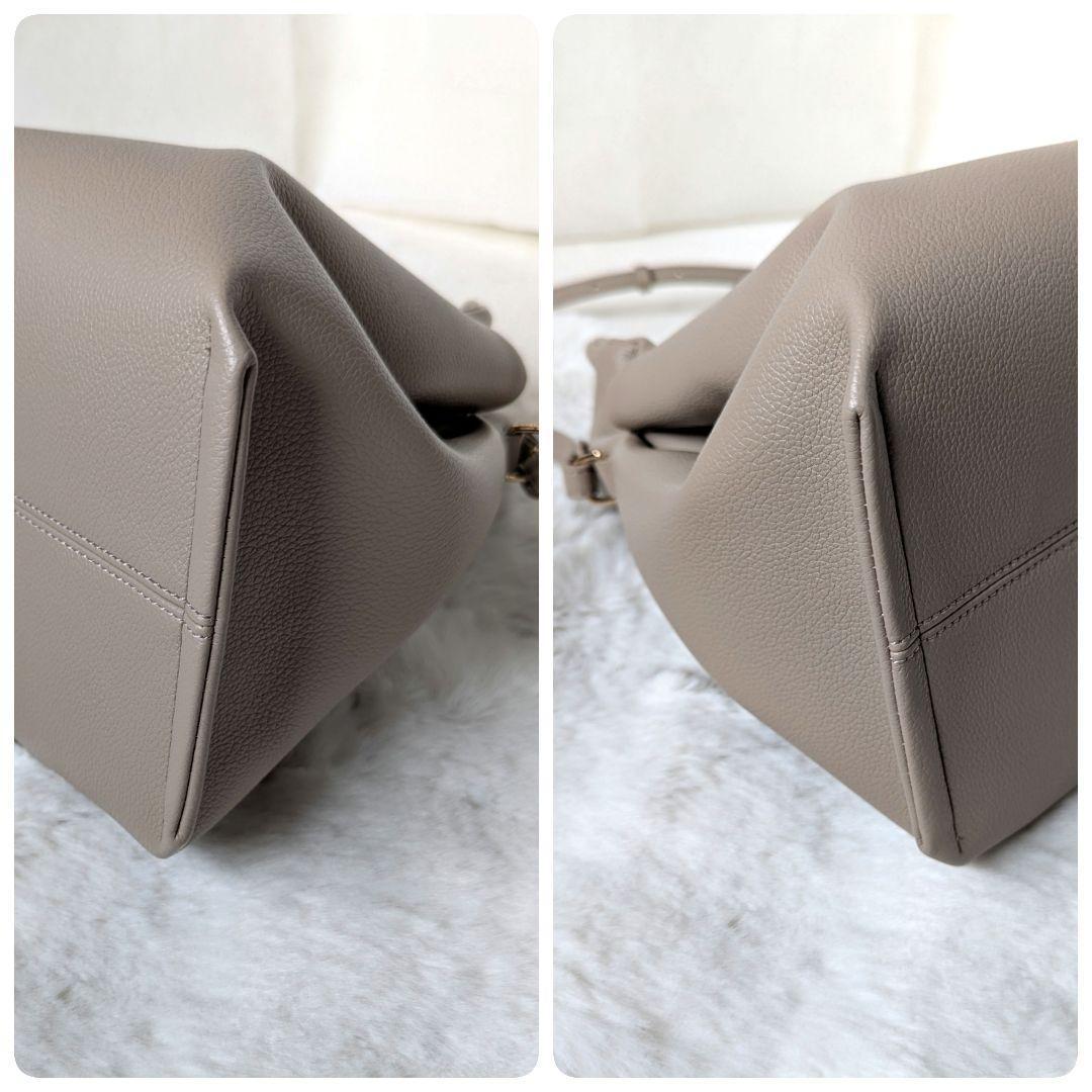 ポレーヌ ヌメロ・ヌフ ハンドバッグ グレージュ系 2WAY　　　♦かめのこ様♦