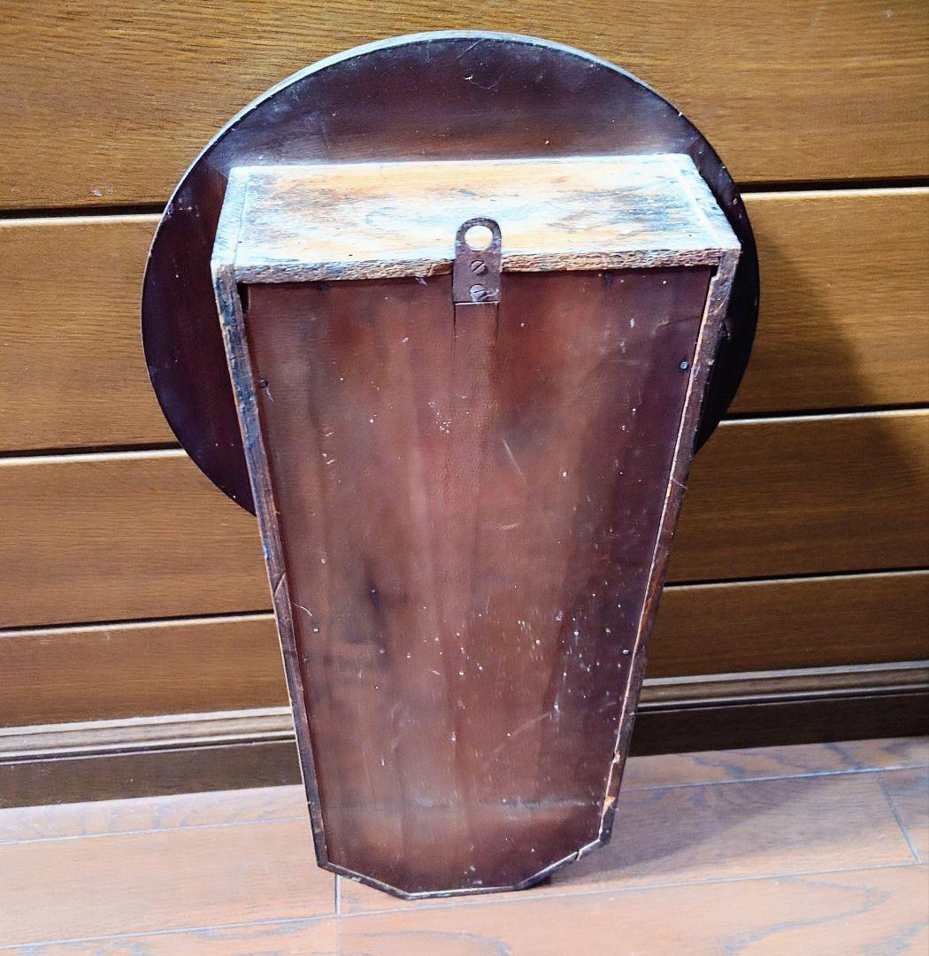 〈完動・美品〉地球印時計　装飾丸尾長ゼンマイ振り子時計 ボンボン時計　古時計