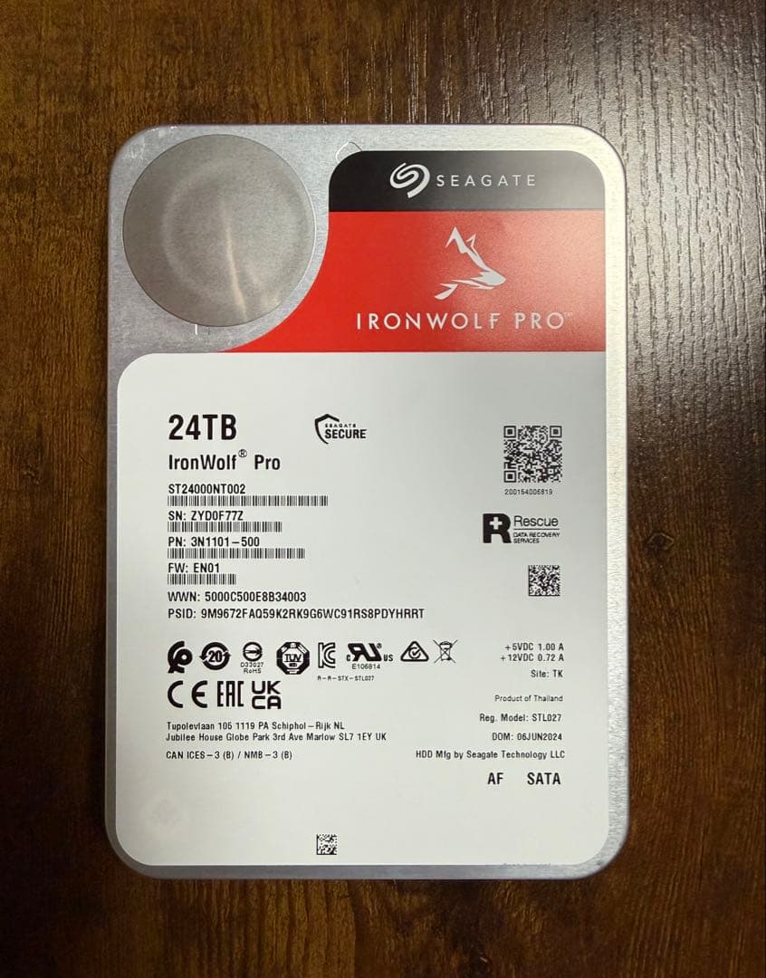 Seagate IronWolf Pro 24TB 極美品 / ◎使用399時間