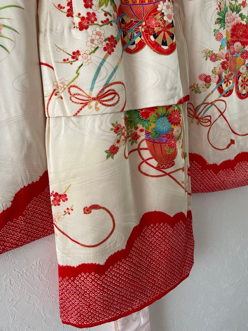 七五三　３歳　女の子　正絹お着物セット　被布コーデ