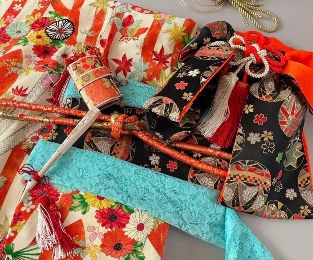 七五三　7歳　着物　フルセット　レトロ　アンティーク