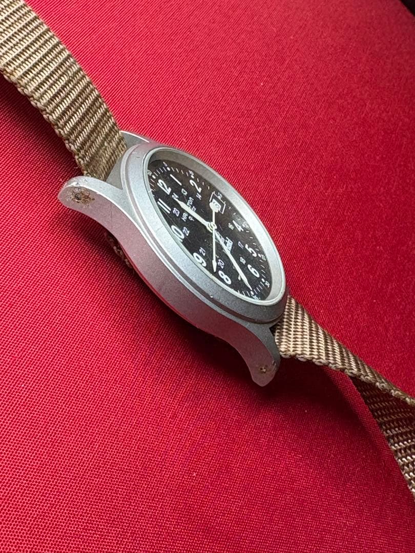 【電池交換済み・動作品】Hamilton Khaki クォーツ腕時計