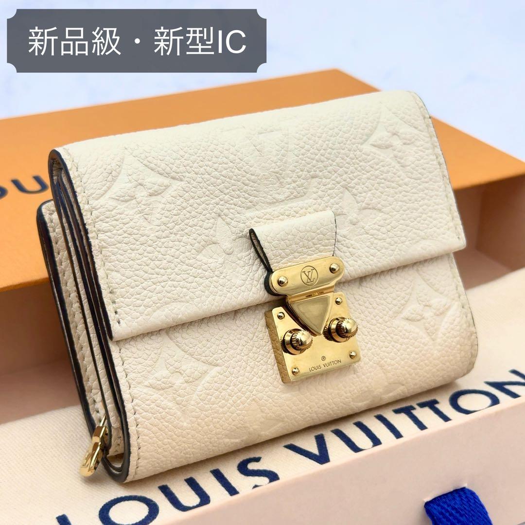 【新品級】ルイヴィトン アンプラント メティスコンパクト クレーム 白 折り財布