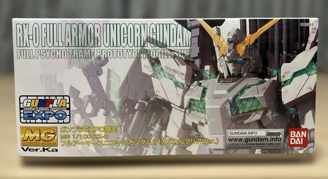ガンプラ　MG フルアーマーユニコーンガンダム　メカニカルクリア　EXPO限定