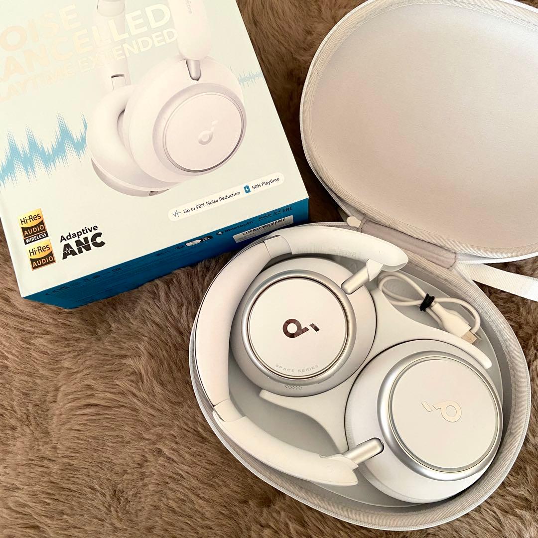 soundcore SPACE Q45 ワイヤレスヘッドホン ホワイト