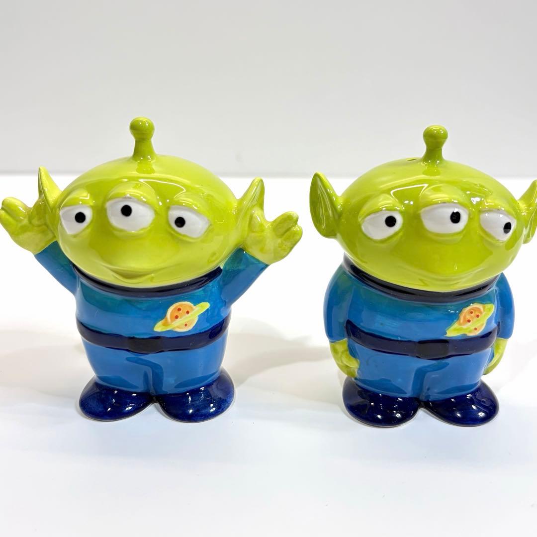 【レア】トイ・ストーリー エイリアン ソルト&ペッパー入れ☆飾りにも最適　陶器製