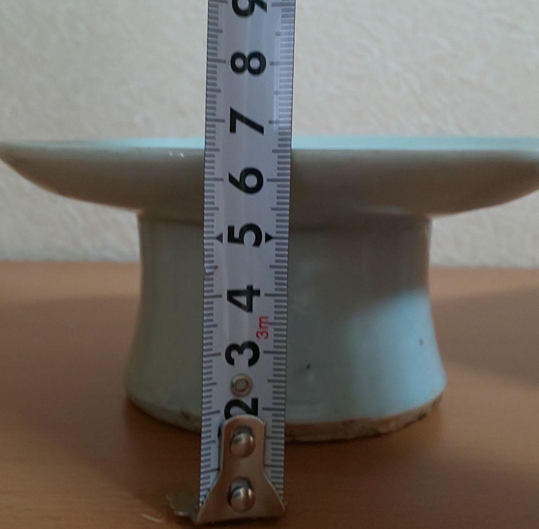 朝鮮王朝時代 李朝時代 高台祭器 青磁白磁2個セット 木箱入り