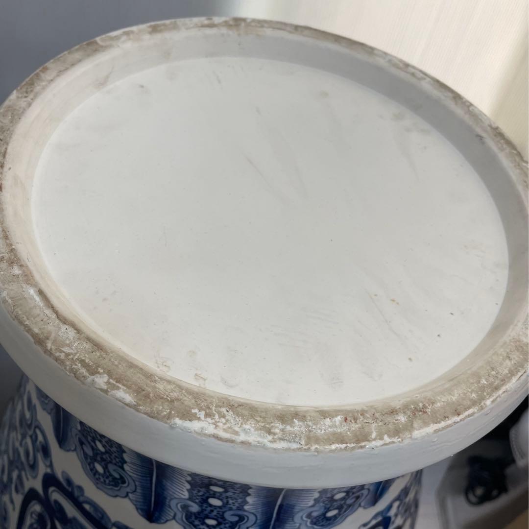 中国 大清康熙年製 青花 大壺　陶芸古美術 瓶。