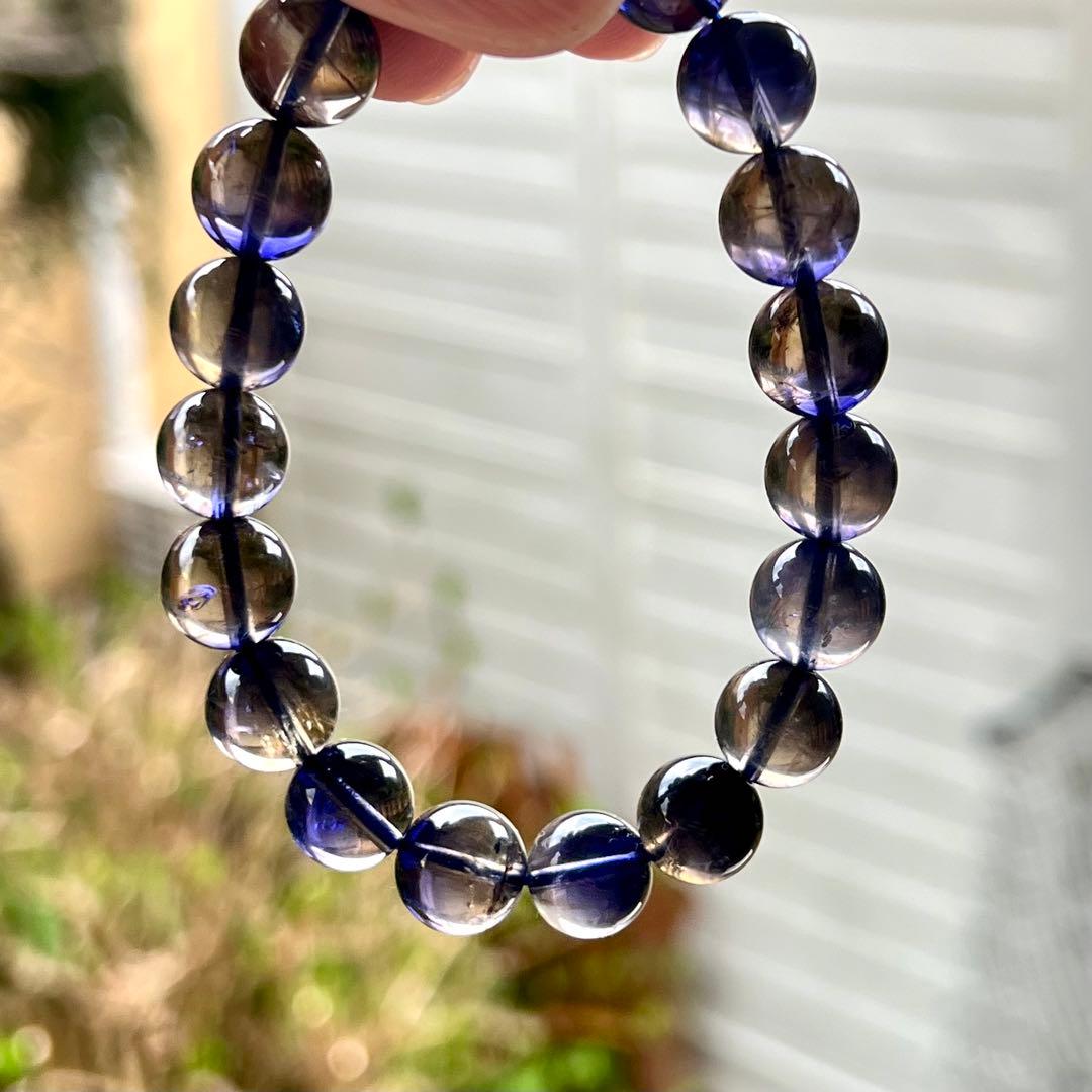 めちゃ綺麗　最高級　アイオライトブレスレット　3-10