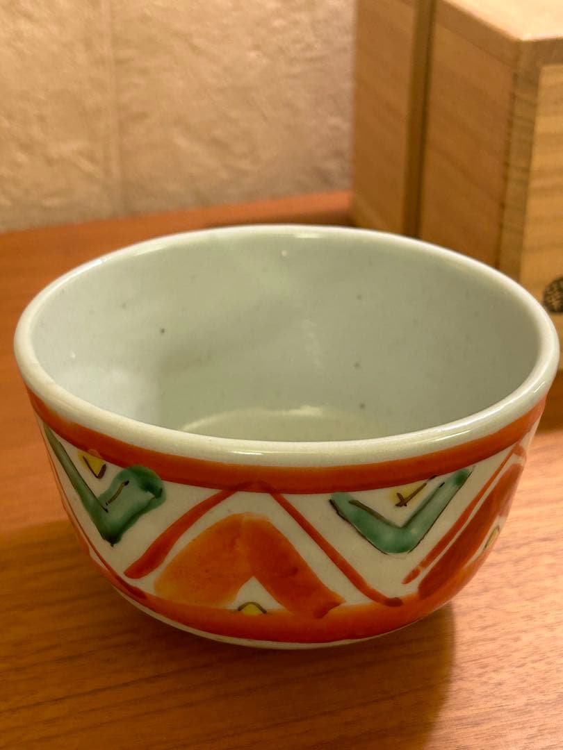 貴重 須田菁華 色絵 茶碗 検 九谷焼 茶道 検 魯山人