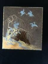 「柳に白鷺蒔絵硯筥」（時代箱入）江戸前期～中期