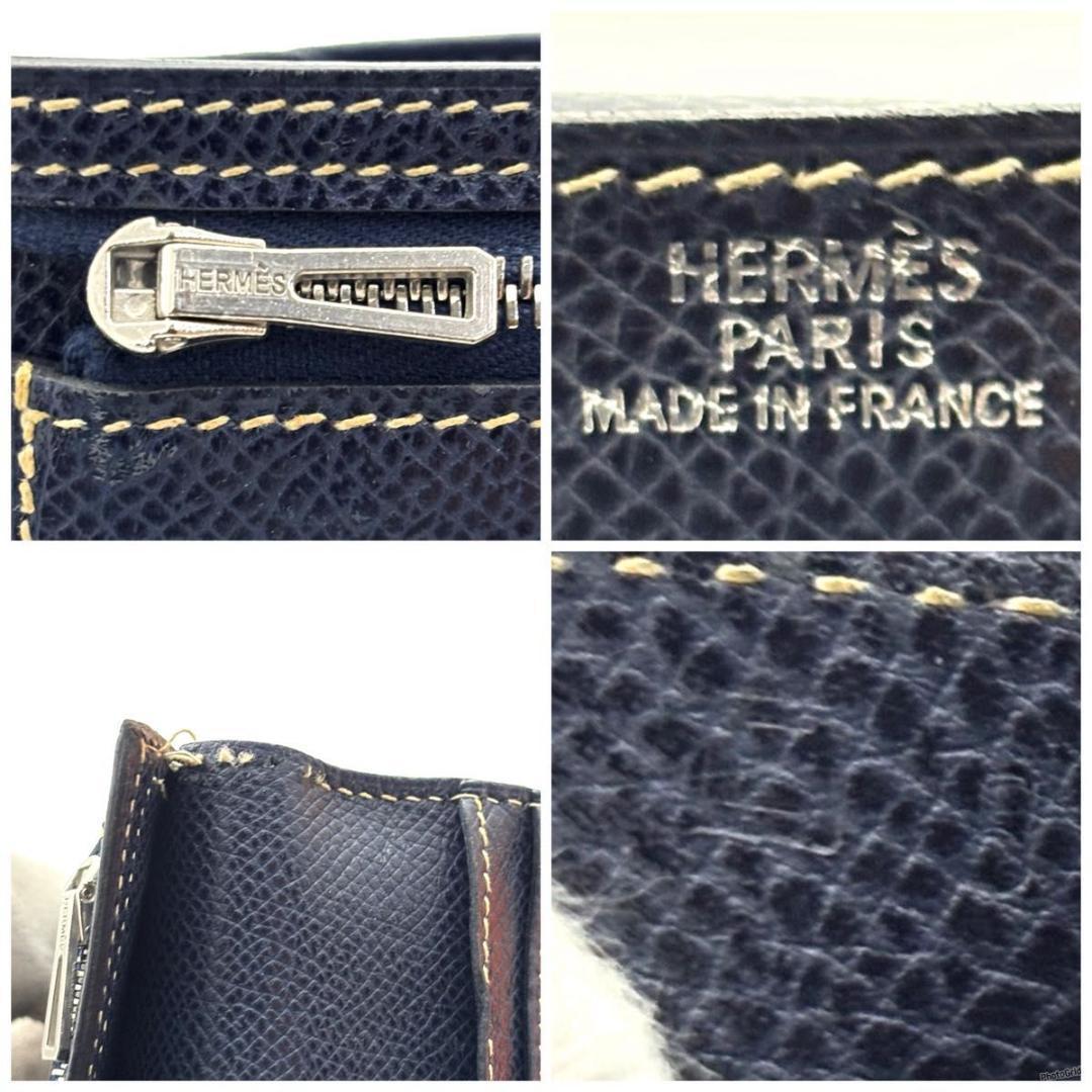 エルメス ベアンクラシック 二つ折り シルバー金具 HERMES 長財布