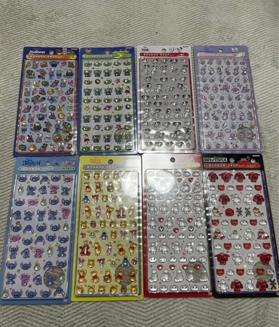 ボンボンドロップシール　ボンドロ　ディズニー 8種類　コンプセット　mini